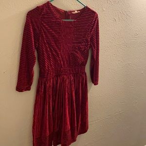 Burgundy velvet dress